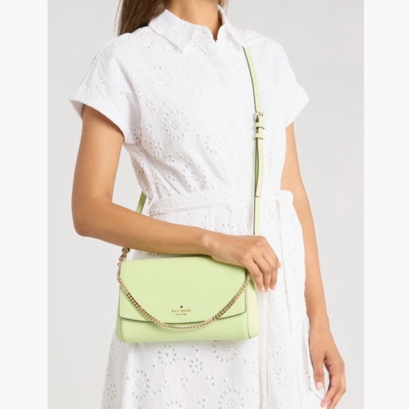 Kate Spade New York Laurel Way Greer Crossbody Bag Light Green Mint OS - Picture 2 of 16
